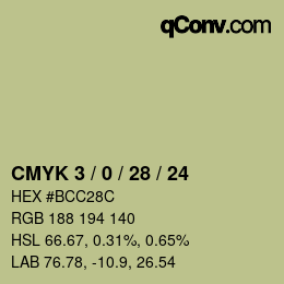 颜色代码: CMYK 3 / 0 / 28 / 24 | qconv.com