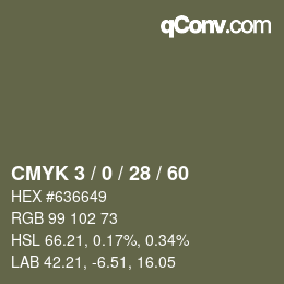 Color code: CMYK 3 / 0 / 28 / 60 | qconv.com