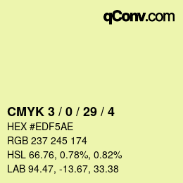 Color code: CMYK 3 / 0 / 29 / 4 | qconv.com