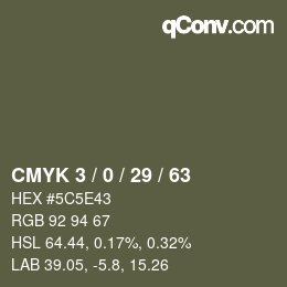 Color code: CMYK 3 / 0 / 29 / 63 | qconv.com