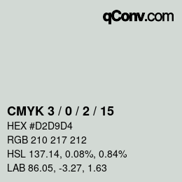 Color code: CMYK 3 / 0 / 2 / 15 | qconv.com