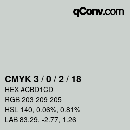 Color code: CMYK 3 / 0 / 2 / 18 | qconv.com