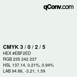Color code: CMYK 3 / 0 / 2 / 5 | qconv.com