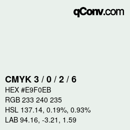 Color code: CMYK 3 / 0 / 2 / 6 | qconv.com