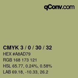 カラーコード: CMYK 3 / 0 / 30 / 32 | qconv.com