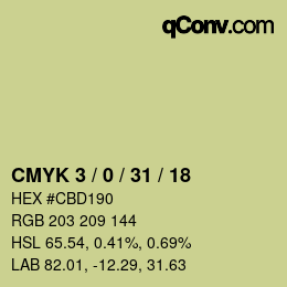Color code: CMYK 3 / 0 / 31 / 18 | qconv.com
