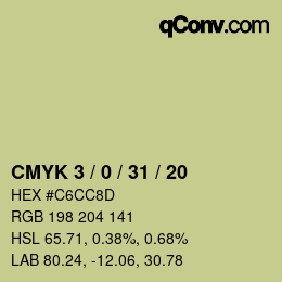 Color code: CMYK 3 / 0 / 31 / 20 | qconv.com