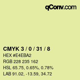 Color code: CMYK 3 / 0 / 31 / 8 | qconv.com