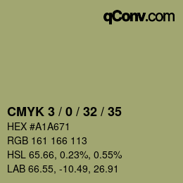 Farbcode: CMYK 3 / 0 / 32 / 35 | qconv.com