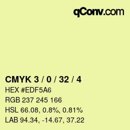 Color code: CMYK 3 / 0 / 32 / 4 | qconv.com