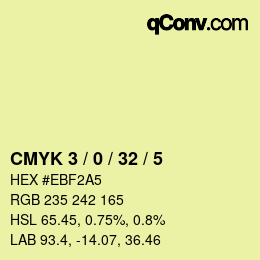 Color code: CMYK 3 / 0 / 32 / 5 | qconv.com