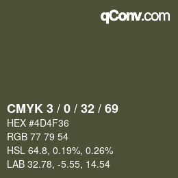 Color code: CMYK 3 / 0 / 32 / 69 | qconv.com