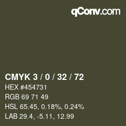 Color code: CMYK 3 / 0 / 32 / 72 | qconv.com