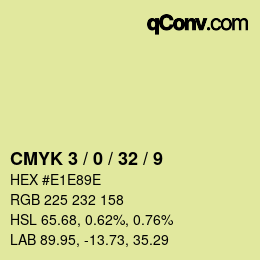 カラーコード: CMYK 3 / 0 / 32 / 9 | qconv.com