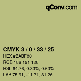 Color code: CMYK 3 / 0 / 33 / 25 | qconv.com