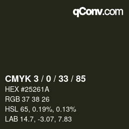 Color code: CMYK 3 / 0 / 33 / 85 | qconv.com