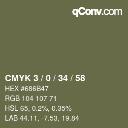 颜色代码: CMYK 3 / 0 / 34 / 58 | qconv.com