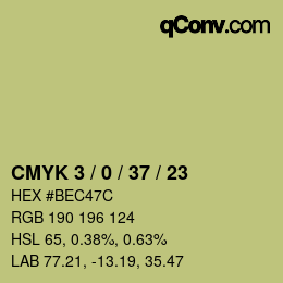 カラーコード: CMYK 3 / 0 / 37 / 23 | qconv.com