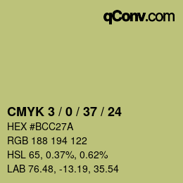 カラーコード: CMYK 3 / 0 / 37 / 24 | qconv.com