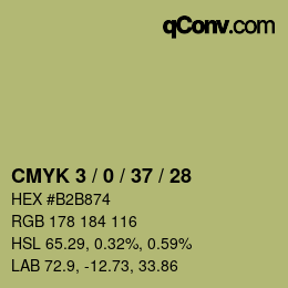 カラーコード: CMYK 3 / 0 / 37 / 28 | qconv.com