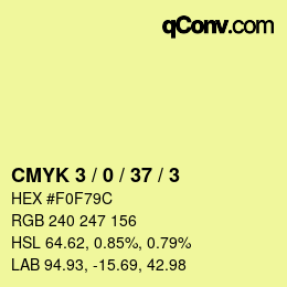 Color code: CMYK 3 / 0 / 37 / 3 | qconv.com