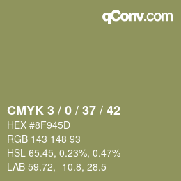 颜色代码: CMYK 3 / 0 / 37 / 42 | qconv.com