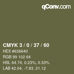 颜色代码: CMYK 3 / 0 / 37 / 60 | qconv.com