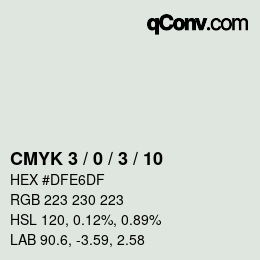 Color code: CMYK 3 / 0 / 3 / 10 | qconv.com