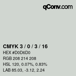 Color code: CMYK 3 / 0 / 3 / 16 | qconv.com