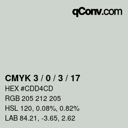 Color code: CMYK 3 / 0 / 3 / 17 | qconv.com