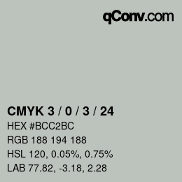 Color code: CMYK 3 / 0 / 3 / 24 | qconv.com