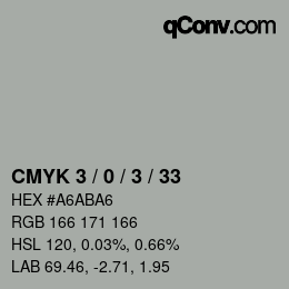 Color code: CMYK 3 / 0 / 3 / 33 | qconv.com