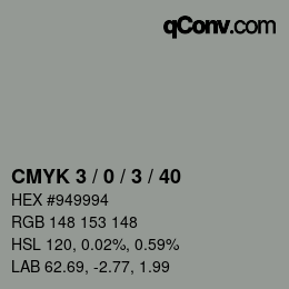 Color code: CMYK 3 / 0 / 3 / 40 | qconv.com