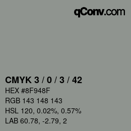 颜色代码: CMYK 3 / 0 / 3 / 42 | qconv.com