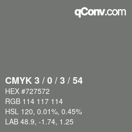 Color code: CMYK 3 / 0 / 3 / 54 | qconv.com