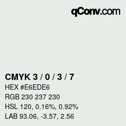 颜色代码: CMYK 3 / 0 / 3 / 7 | qconv.com