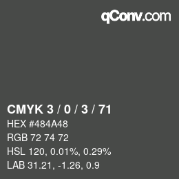 Color code: CMYK 3 / 0 / 3 / 71 | qconv.com