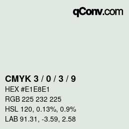 Color code: CMYK 3 / 0 / 3 / 9 | qconv.com
