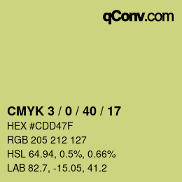 Color code: CMYK 3 / 0 / 40 / 17 | qconv.com