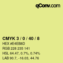 Color code: CMYK 3 / 0 / 40 / 8 | qconv.com