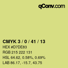 颜色代码: CMYK 3 / 0 / 41 / 13 | qconv.com