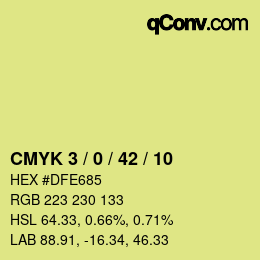 颜色代码: CMYK 3 / 0 / 42 / 10 | qconv.com