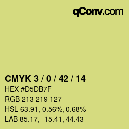 Color code: CMYK 3 / 0 / 42 / 14 | qconv.com