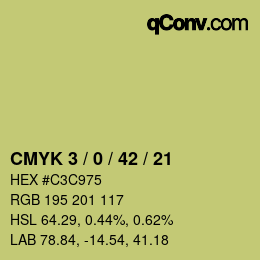 Color code: CMYK 3 / 0 / 42 / 21 | qconv.com