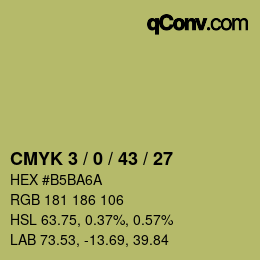 Código de color: CMYK 3 / 0 / 43 / 27 | qconv.com