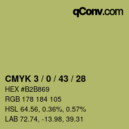 颜色代码: CMYK 3 / 0 / 43 / 28 | qconv.com