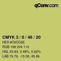 Código de color: CMYK 3 / 0 / 46 / 20 | qconv.com