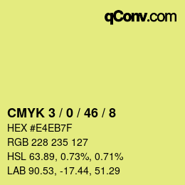 Color code: CMYK 3 / 0 / 46 / 8 | qconv.com