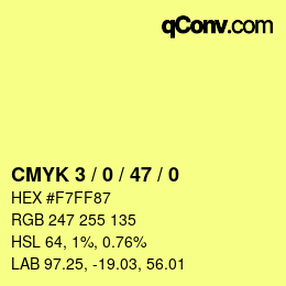 Color code: CMYK 3 / 0 / 47 / 0 | qconv.com