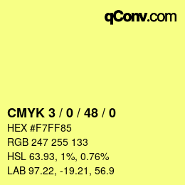 Color code: CMYK 3 / 0 / 48 / 0 | qconv.com